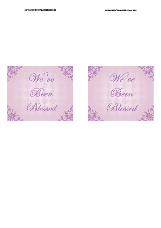 Blessed Girl Birth Announcement Template Printable pdf