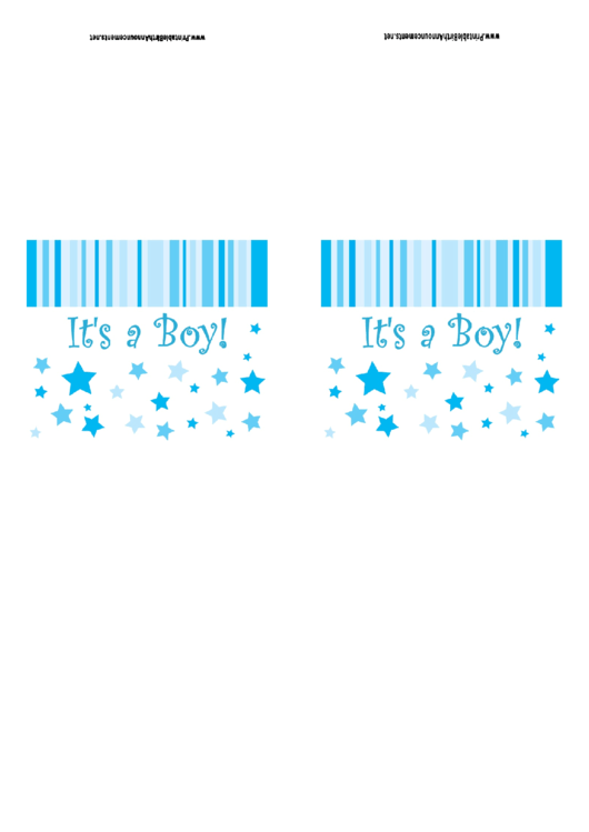 Boy Birth Announcement Printable pdf