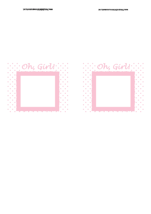 Oh, Girl! - Girl Birth Announcement Template Printable pdf