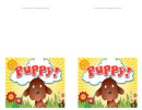 Brown Puppy Birth Announcement Template Printable pdf