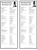 Backpacking Grocery List Template
