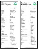 Kosher Grocery List Template