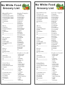 No White Food Grocery List Template