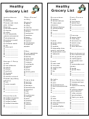 Healthy Grocery List Template