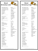 Gout Grocery List Template