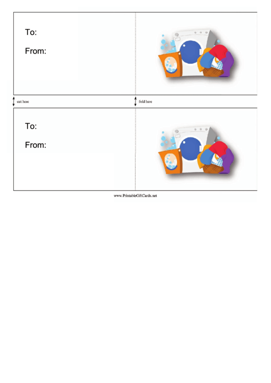 Do The Laundry Card Template Printable pdf