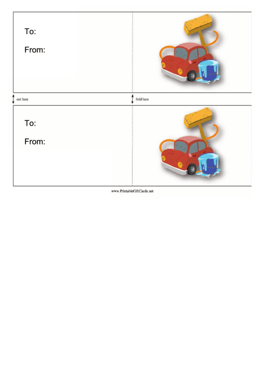One Free Car Wash Card Template Printable pdf