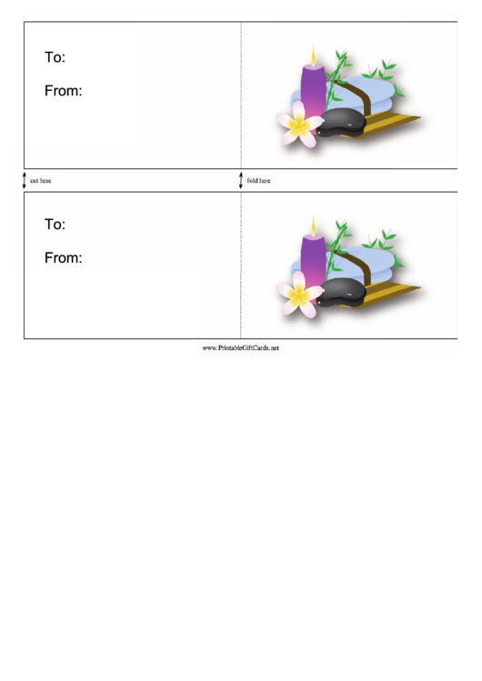 Spa Day Card Template Printable pdf