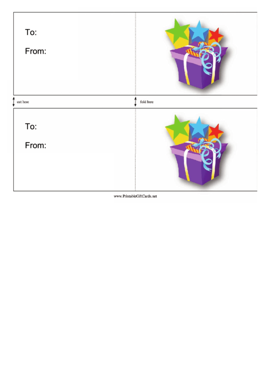 Gift Card Template Printable pdf