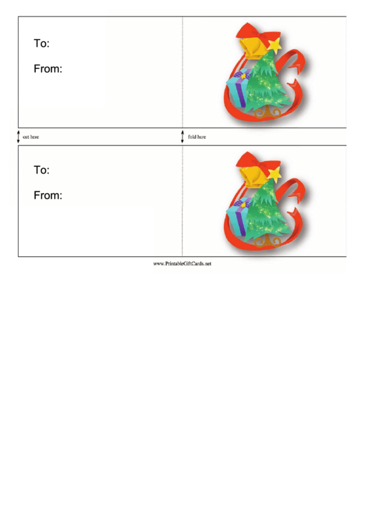 Christmas Tree Gift Label Template