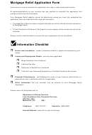 Mortgage Relief Application Form