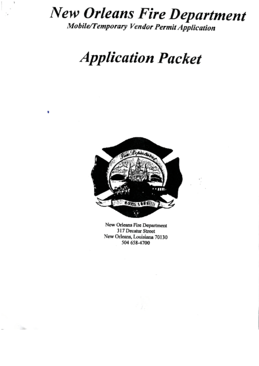 Mobile/temporary Vendor Permit Application Printable pdf