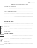 Argumentative Essay Planning Sheet