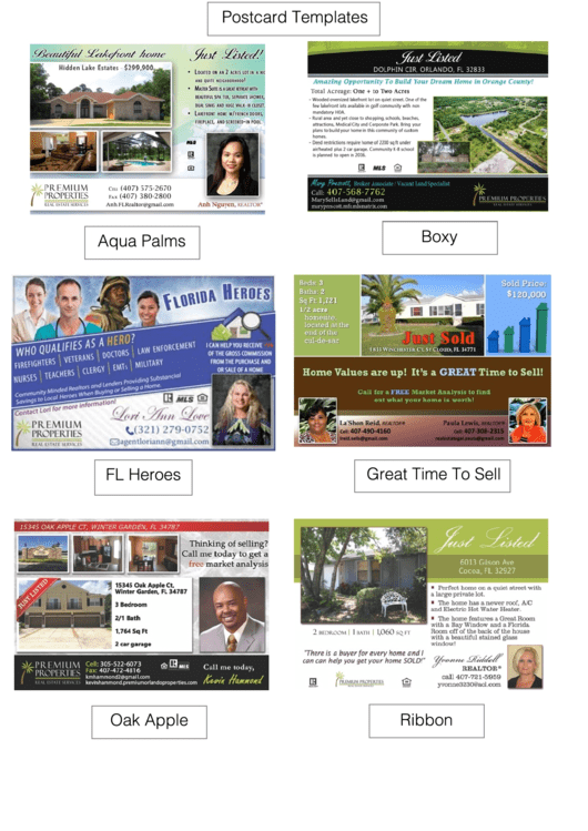 Real Estate Postcard Templates Printable pdf