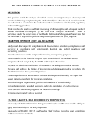 Health Information Management Analysis Technician Job Description Form Printable pdf