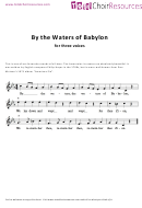 By The Waters Of Babylon (for Three Voices)