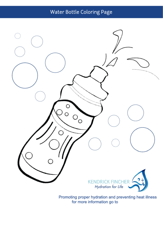 Water Bottle Coloring Page Printable pdf