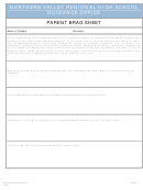 Parent Brag Sheet Printable pdf