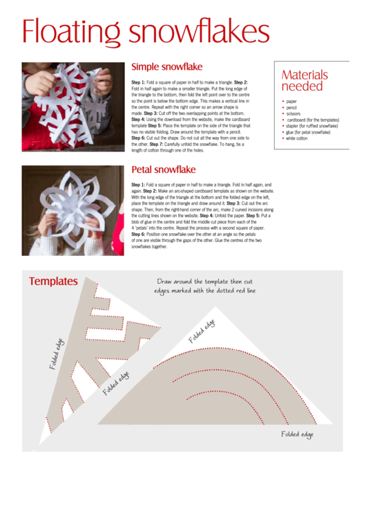 Snowflake Template Printable pdf