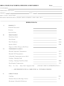 Roll Manufacturing Specification Sheet