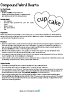 Compound Word Hearts Activity Sheet