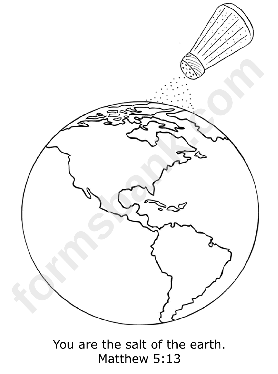 Salt Of The Earth Coloring Page