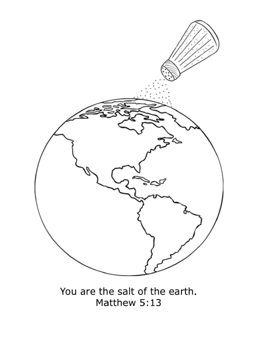 Salt Of The Earth Coloring Page Printable pdf