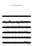 Sweet Child Of Mine - Drum Printable pdf