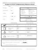 Grades 6-8 Fcat 2.0 Mathematics Reference Sheet