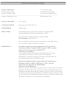 Federal Government Resume Sample