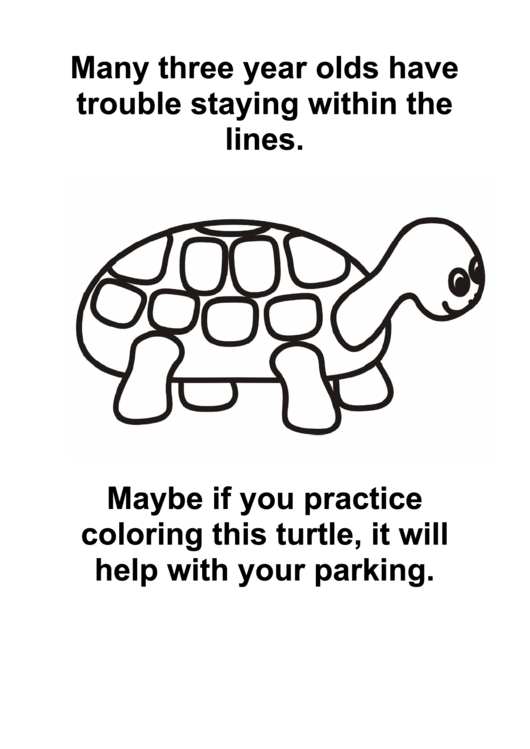 Many Three Year Olds Have Trouble Staying Within The Lines Printable pdf