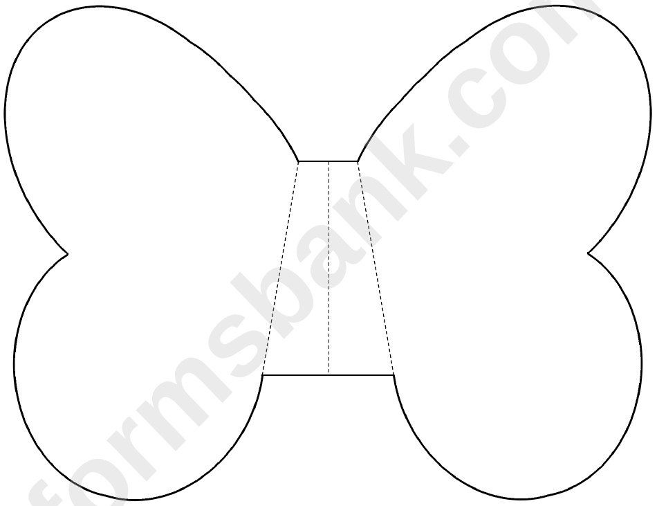 Foldable Butterfly Wing Template printable pdf download