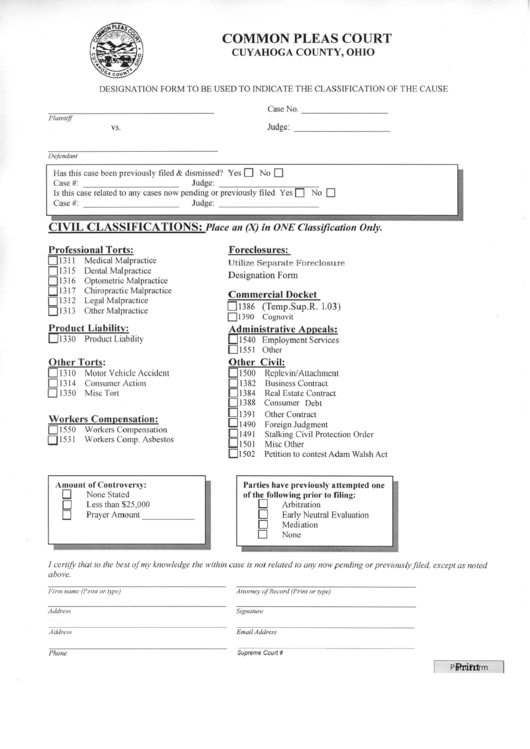 Fillable Civil Classifications Form Printable pdf