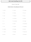 6th Grade Spelling List