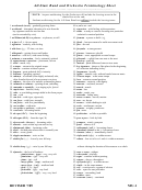 All-state Band And Orchestra Terminology Sheet