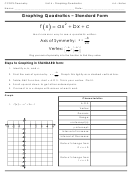 Graphing Quadratics - Standard Form
