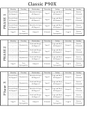 Classic P90x Workout Schedule Printable pdf