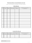 Child Care Center Fire And Disaster Drill Log