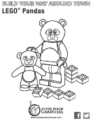 Lego Pandas Coloring Sheet