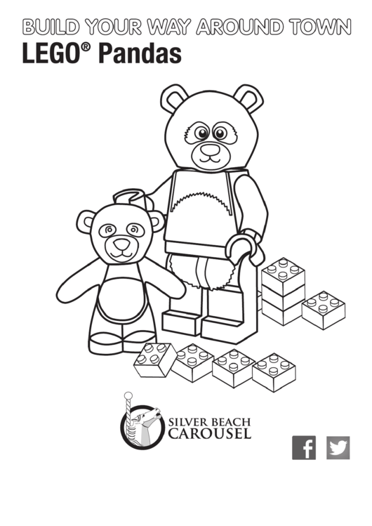 Lego Pandas Coloring Sheet Printable pdf