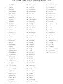 5th Grade Spelling List