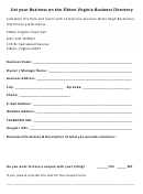 Business Information Form