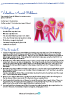 Valentine Award Ribbons Activity Sheet And Templates