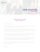 New Member Welcome Email Template