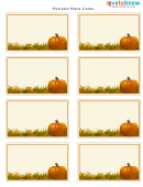 Pumpkin Place Cards Template