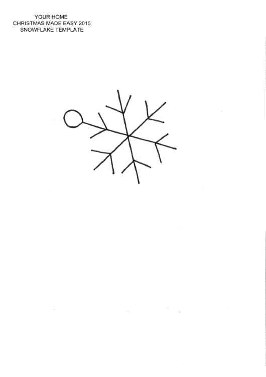 Easy Snowflake Template Printable pdf