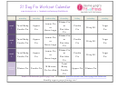 21 Day Fix Workout Calendar Template