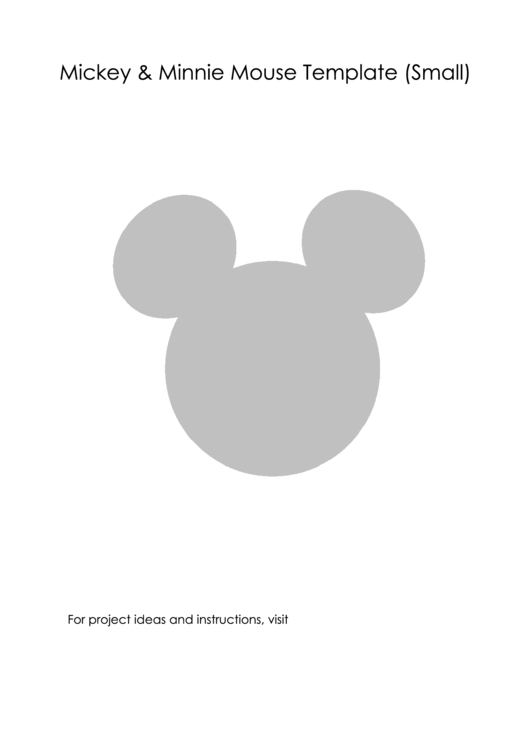 Mickey Mouse Head Template - Small Printable pdf