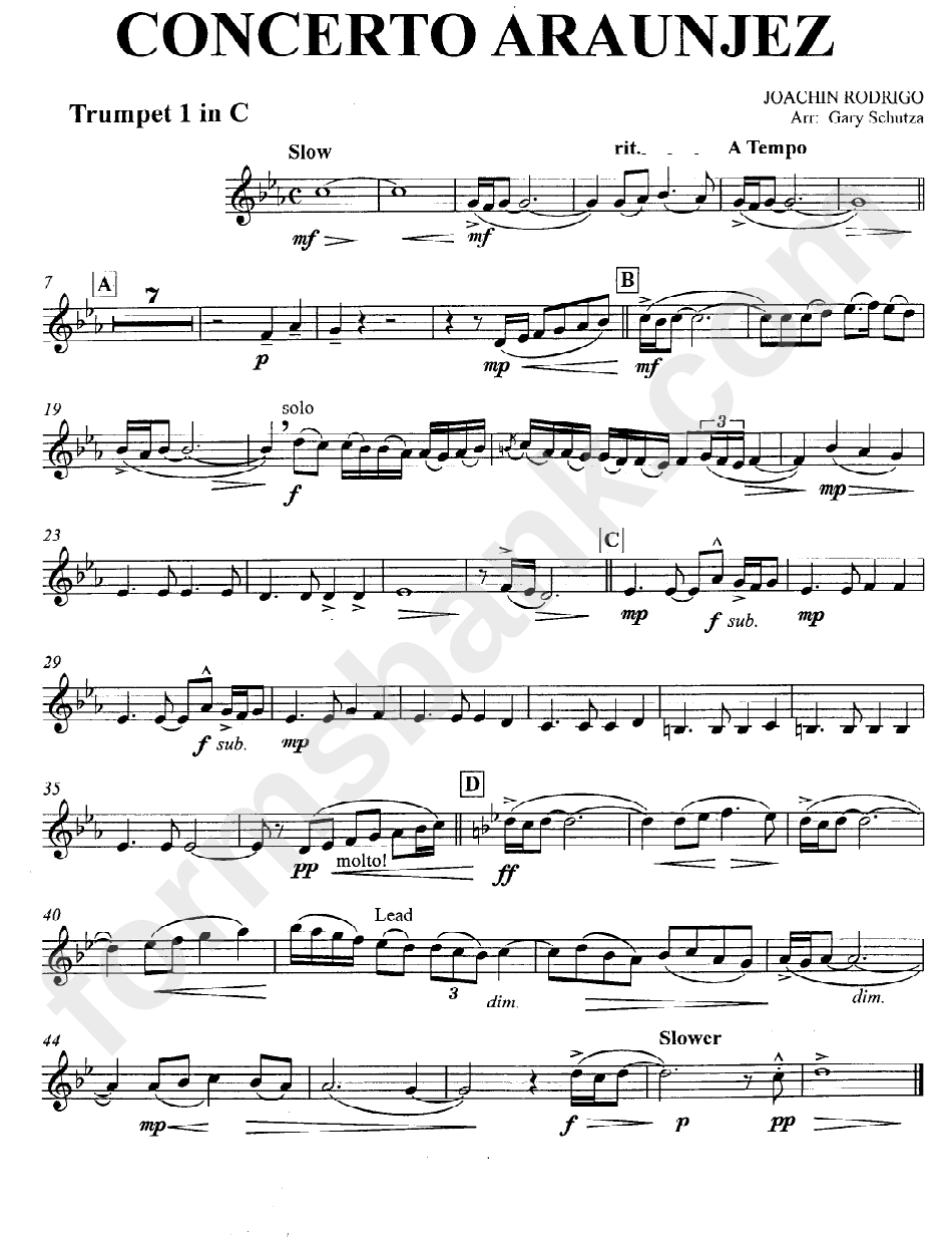 Concerto Araunjez (Trumpet 1 In C)