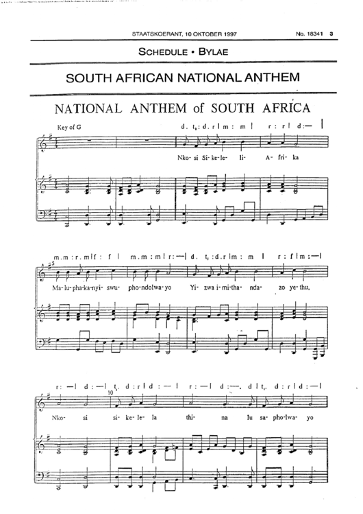 National Anthem Of South Africa - South African Government